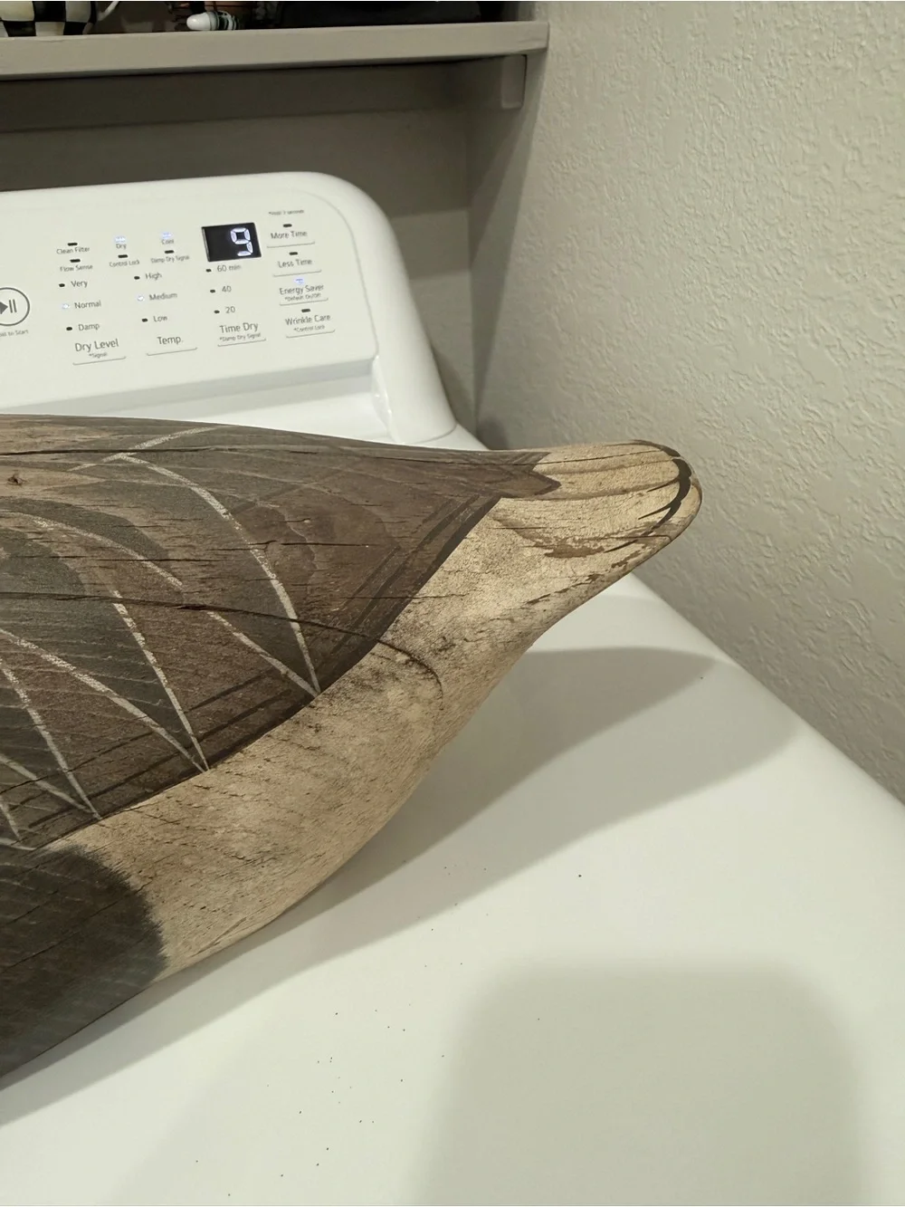 Vintage Robert Capriola Signed Wood Goose Decoy Hand Carved Folk Art